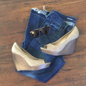 🌼 Jessica Simpson Open Toe Wedges 🌼